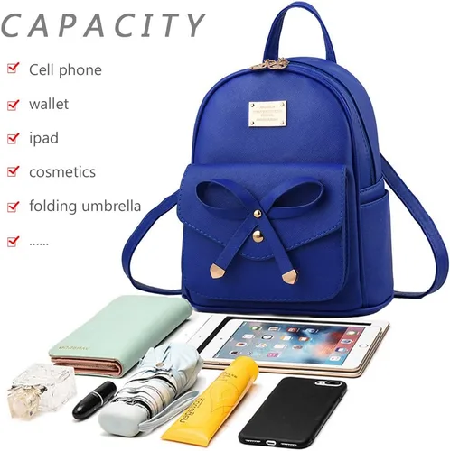 Miniatura 4 de Bonita mochila de piel con lazo para mujer