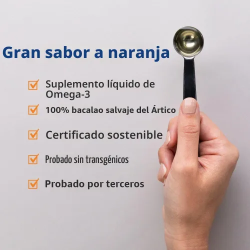 Miniatura 4 de Nordic Naturals Aceite de hígado de bacalao ártico, naranja, 16 onzas, 1060 mg de Omega-3 totales con EPA y DHA, salud cardíaca y cerebral