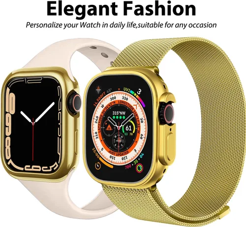 Miniatura 3 de BO&DQQ - Paquete de 2 fundas protectoras compatibles con Apple Watch de 1.614 pulgadas/1.575 pulgadas, suave, flexible, de grado militar, duradera