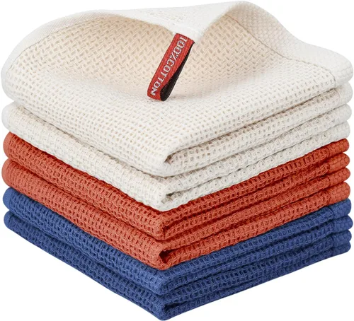 Miniatura 70 de Nialnant - Toalla de cocina 100% algodón, tejido gofre, suave, absorbente y de secado rápido, toallas para secar platos, trapos de limpieza - Multi