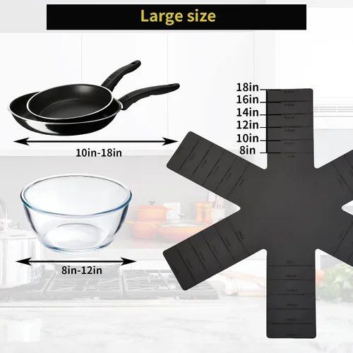 Miniatura 4 de Protectores de ollas y sartenes para apilar, separadores de ollas, protectores de utensilios de cocina, paquete de 3, separadores antideslizantes