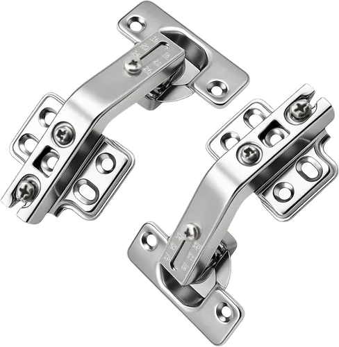 TamBee Bisagras de gabinete de esquina, bisagras de puerta Lazy Susan de 135° – Ajuste 3D de 1.92 pulgadas para cocina de esquina, bisagras de