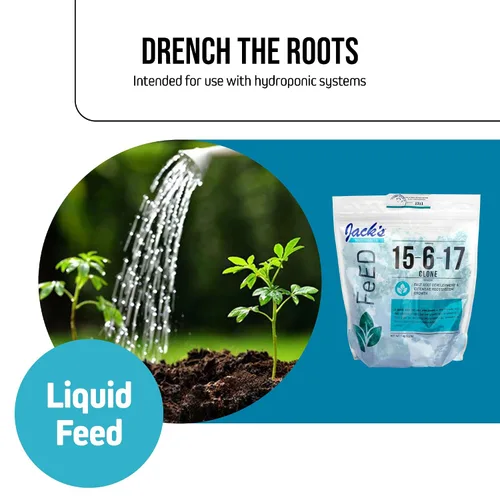Miniatura 5 de Jack's Nutrients 15-6-17 Fertilizante soluble en agua clon, 2.2 libras - Desarrollo rápido de raíces y amplio crecimiento del sistema radicular