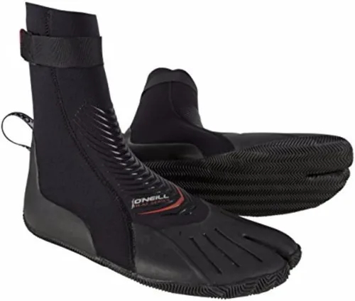 O'Neill Botas de neopreno con punta dividida de 0.118 pulgadas (0.118 in) con suela de goma texturizada para surf en agua fría, paddleboard,