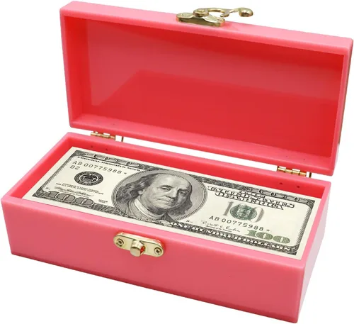 Miniatura 8 de Caja de Dinero de Acrílico con Cerradura en Negro, Portamonedas, Organizador de Efectivo, Bandeja de Monedas de Una Fila, Caja de Almacenamiento