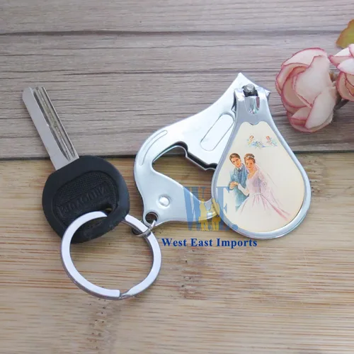 Miniatura 7 de 12 piezas de boda llavero favor Correo Clipper embotellador abridor Nuestro Boda