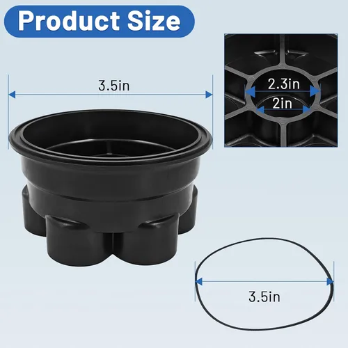 Miniatura 3 de 005-302-4032-03 Kit de base de válvula de agua de 6 puertos de 2 pulgadas con 1 junta tórica compatible con el módulo Paramount de 6 puertos PCC