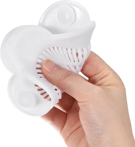 Miniatura 5 de uxcell Colador para fregadero de cocina, tapón de eliminación de fregadero de silicona, colador de pelo flexible, color blanco, 2