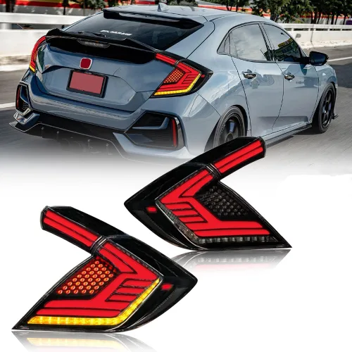 T T-ABC Nuevas luces compatibles con Honda Civic 2006-2026, LX EX EXL Sport Touring Type R, lámpara híbrida de 8ª 10ª generación Accesorios de