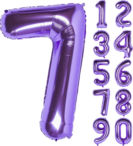Miniatura 29 de Globos de 40 pulgadas para inflar con helio, de película de aluminio, para fiestas, cierre manual (púrpura 0)