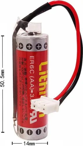 Miniatura 3 de Nueva batería ER6C AA 3.6V 1800mAh PLC con enchufe para FX F2-40BL PLC batería