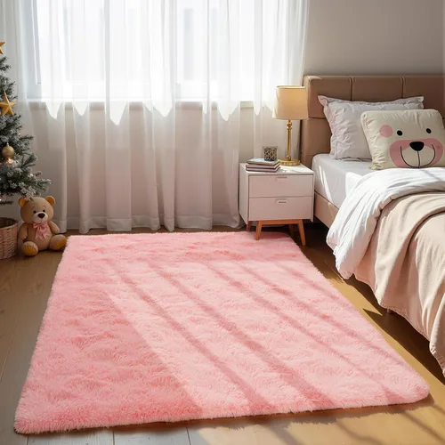 Miniatura 87 de Zentavio Alfombras de área para sala de estar, alfombras grises para dormitorio, alfombra de 4 x 6, alfombra mullida, peluda y suave, shag estética