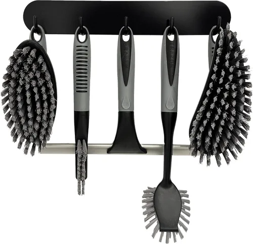 Miniatura 11 de Set de cepillos de limpieza de 3 piezas - Cepillo de limpieza para ducha con mango ergonómico y cerdas duraderas - Cepillo limpiador de lechada
