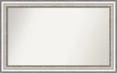 Miniatura 25 de Amanti Art Espejo de baño plateado para sobre el fregadero, 26 x 26 pulgadas, espejo cuadrado de plata antigua, marco de madera tradicional mediano
