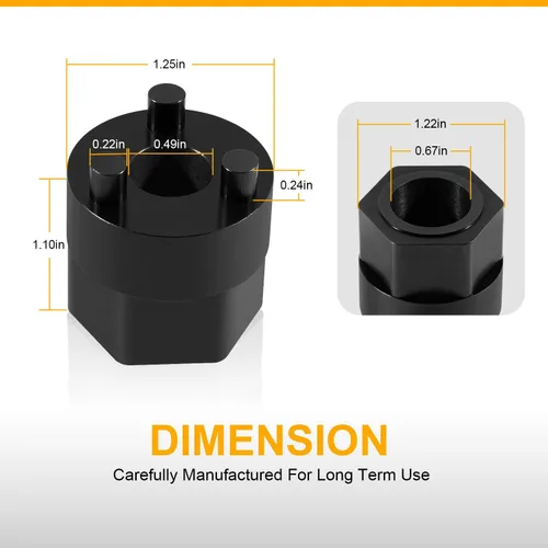 Miniatura 5 de Herramienta de extracción de cubo de embrague de compresor de A/C, no necesita llave de impacto para buje de transmisión de compresores sin embrague