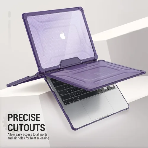 Miniatura 6 de SEYMAC stock Funda para MacBook Air de 13.6 pulgadas, protección contra golpes con soporte plegable y alfombrilla para mouse para MacBook Air