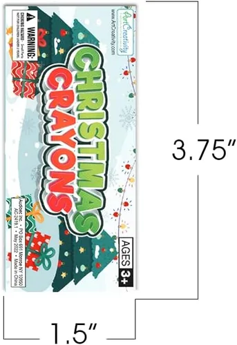 Miniatura 4 de ArtCreativity Crayones de Navidad para niños a granel, 12 cajas, cada caja con 4 crayones de colores, ideales para paquete de recuerdos de fiesta