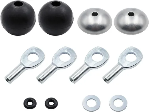 J Bryant Kit de accesorios de cable de 0.197 in para sistemas de poleas de gimnasio, tapones de bola de acero, ojales y conectores para reparación