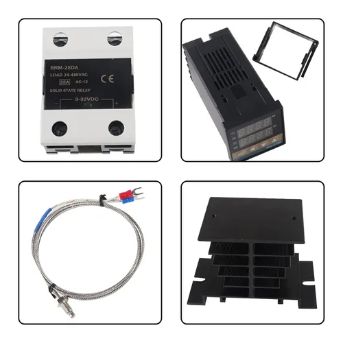 Miniatura 6 de Controlador de temperatura PID digital REX-C100 PID Termostato Controlador de temperatura Digital REX C100 con relé SSR 25DA K Sonda de termopar RKC