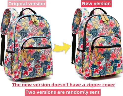 Miniatura 104 de Leaper Mochila para laptop para mujer: linda mochila floral para escuela, universidad, viajes, trabajo, mochila ligera para niños, Negro margarita