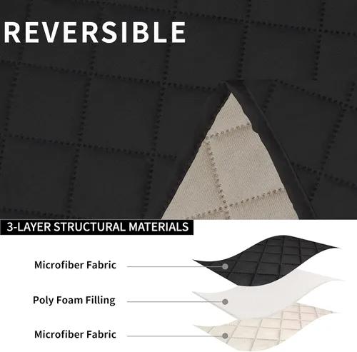Miniatura 5 de Easy-Going Funda para Sillón Reclinable de Dos Plazas, Funda de Sofá Reversible para Sillón Reclinable Doble, Funda de Sofá Dividida para Cada