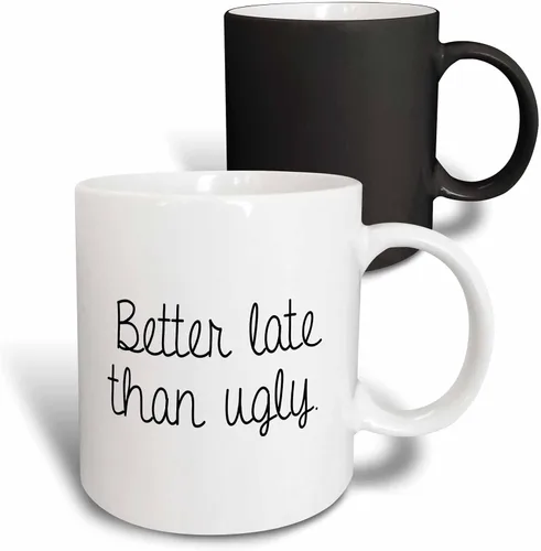 Miniatura 13 de 3dRose Tory Anne Collections Cotizaciones - MEJOR LATE THAN THAN UGLY. - Tazas (mug_238456_9)