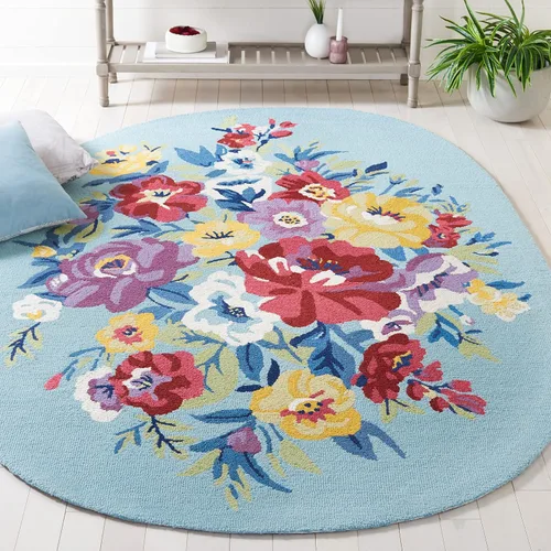 Miniatura 10 de SAFAVIEH Chelsea Collection - Alfombra de pasillo, 2 pies 3 pulgadas x 8 pies, negro y rosa, hecho a mano, lana floral francesa, ideal para zonas
