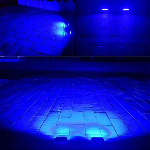 Miniatura 6 de Barra de luces antiniebla LED azul ultra delgada de una sola fila para conducción todoterreno, 2 unidades, 7 pulgadas, impermeables, luces