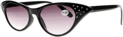 Miniatura 3 de Mujeres Cat Eye Diseñador Diamantes de imitación Protección UV Lente Tintado Lectores Sol Gafas de Lectura +1.00~+4.00