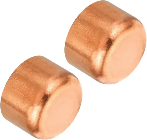 Miniatura 11 de PATIKIL Tapa de tubo de cobre ID de 1.382 in (1,38 pulgadas), tapa de ajuste de cobre, conexión de soldadura para fontanería, climatización y aire