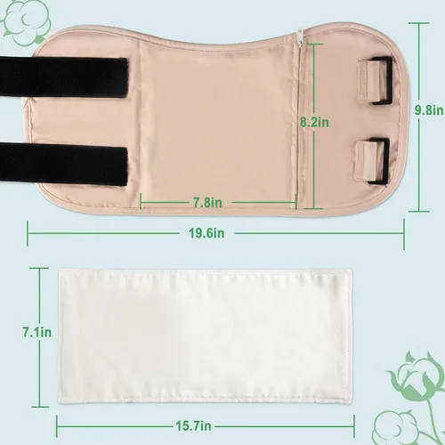 Miniatura 5 de DEROWN Paquete de aceite de ricino, menos desorden, algodón orgánico e impermeable PUL, kit de masaje reutilizable con diseño antifugas