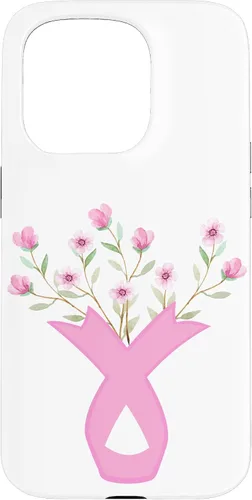 Miniatura 13 de iPhone 13 Flower Jar Pink Ribbon Breast Cancer Concientización Mes de Mujeres Caso