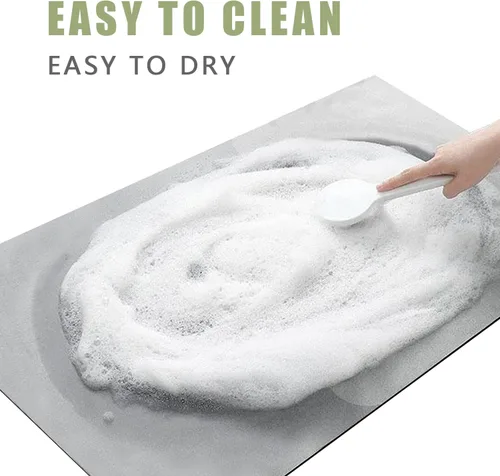 Miniatura 5 de Alfombra de baño, alfombra de baño de mármol negro y dorado, tapete antideslizante para decoración del hogar, tapete de barro para interiores
