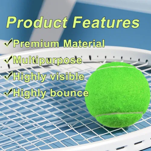 Miniatura 7 de Pelotas de tenis, 6 unidades, pelotas de tenis de entrenamiento, vienen con bolsa de malla para un fácil transporte, para principiantes, de alta
