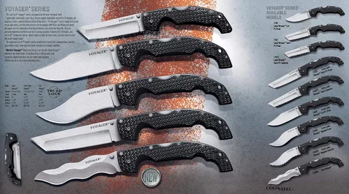 Miniatura 4 de Cold Steel Voyager Series - Cuchillo plegable con cierre de triple eje y clip de bolsillo, XL