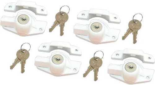Miniatura 7 de QCAA Cerradura de faja con llave resistente, seguridad a prueba de niños, solo se desbloquea con llave, CTC 1.77 pulgadas, negro mate, paquete de 4