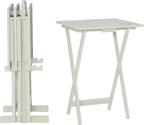 Miniatura 19 de Linon Decoración del hogar SAMM TV, juego de mesa de bandeja gris
