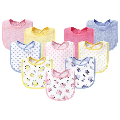 Miniatura 15 de Luvable Friends Baberos unisex de algodón para bebé, azul, talla única