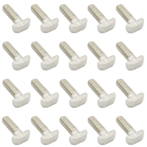 Miniatura 8 de 20 tornillos deslizantes de rosca M8 con ranura en T, acero al carbono, acero al carbono, niquelado, tornillos en forma de T para perfil de aluminio