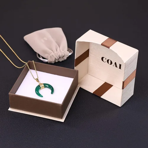 Miniatura 6 de COAI Collar de luna de cristal curativo para mujer, Piedra, Ágata