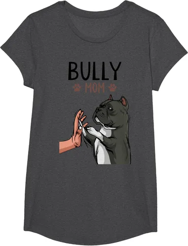Miniatura 43 de American Bully Mom Cute Dog Mama Camiseta divertida para mujer, Blanco, S