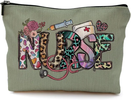 Miniatura 10 de Bolsas de enfermera para mujeres y estudiantes - Bolsas de cosméticos con cremallera B Style-enfermera-negro