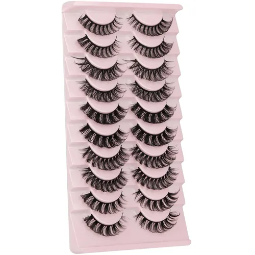 Miniatura 5 de Pestañas rusas de volumen de 5 estilos mezclados naturales Wispy D rizado visón pestañas postizas parecen extensiones 10 pares por Yawamica