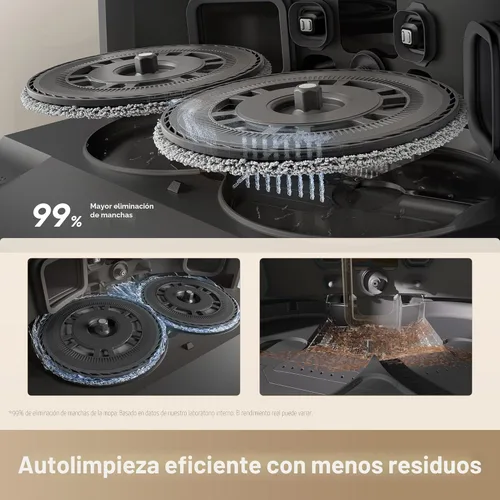 Miniatura 5 de DREAME L40 Ultra Gen 2 Robot Aspirador y trapeador con succión de 25,000 Pa, cepillo lateral extensible y trapeador, muelle de limpieza todo en uno