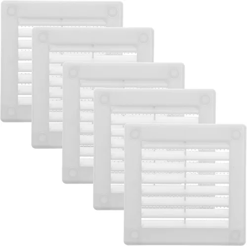 Miniatura 29 de Vent Systems 3 x 3 pulgadas (dimensiones de apertura) - Cubierta de ventilación de plástico blanco Soffit - Rejilla de ventilación cuadrada plana