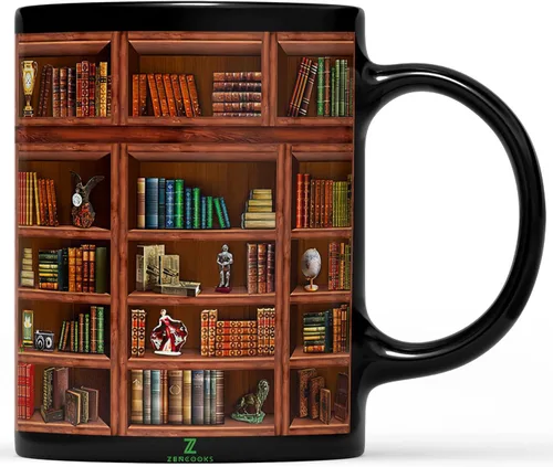 Taza de Libro 2IMT Regalos para Bibliotecarios para Mujeres Amantes de los Libros - Taza de Café de Biblioteca para Mujeres - Artículos de Lectura
