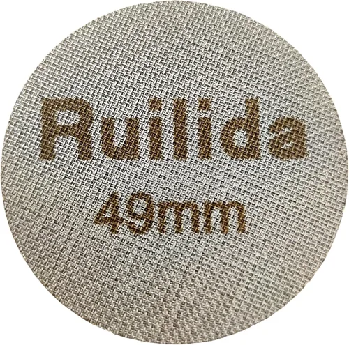 Pantalla de disco espresso de 1.929 in, reutilizable, 0.067 in de grosor, 150 μm, acero inoxidable 316, filtro de café profesional, placa de malla