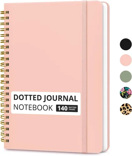 Miniatura 23 de Cuaderno rayado en espiral para mujeres y hombres, 140 páginas, cuaderno de tapa dura con rayas universitarias para trabajo y toma de notas, diarios