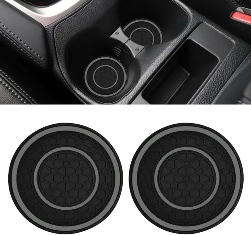 Miniatura 9 de 2 PCS Posavasos para Portavasos de Automóvil, 2.75 Pulgadas Alfombrillas Antideslizantes Antipolvo para Portavasos de Auto, Posavasos de Inserción