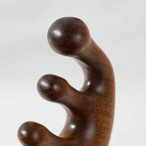 Miniatura 6 de Peine de meridianos de cinco dientes de madera pura 100% natural, hecho a mano, portátil, alambre dorado, sándalo, cabeza ancha, meridianos